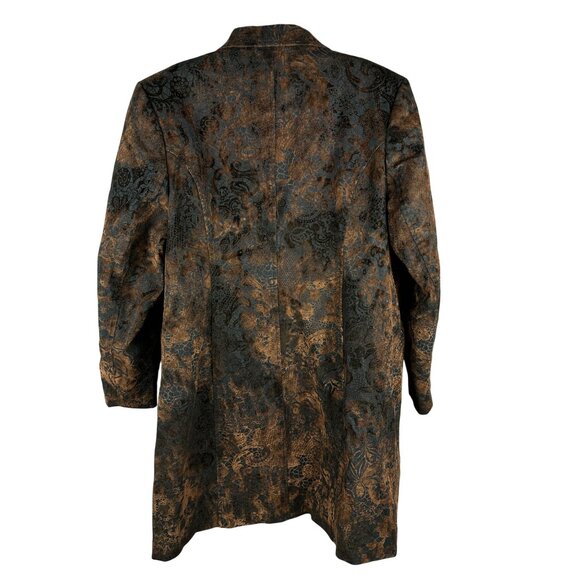 Vibrant Ulla Popken Womens Brown & Black Long Blazer Jacket Relaxed Fit Size 18 - Picture 4 of 7